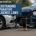 Two damaged cars on a roadway highlighting comparative negligence in car accident cases