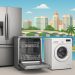 Appliance repair technician fixing a refrigerator in a Sarasota, FL home