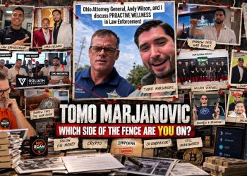 Image 1 of Tomo Marjanovic recently shared a video from the Armor Within Expo showing him alongside Ohio Attorney General Andy Wilson.